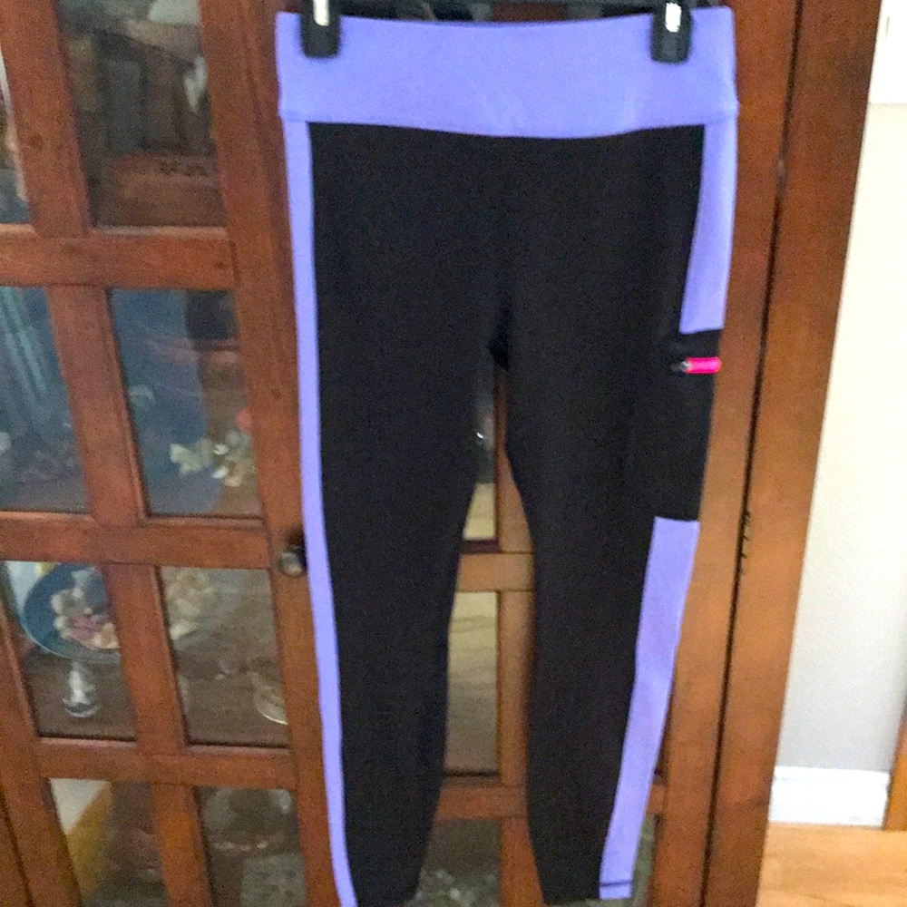 Athletic Works Leggings with Zipped Pockets, Size Small